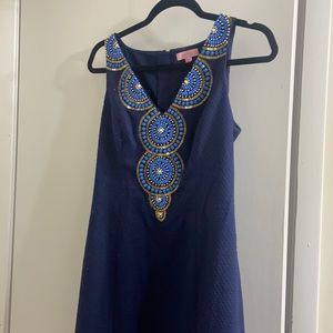 Beaded Lilly Pulitzer Shift Dress, Looks New
